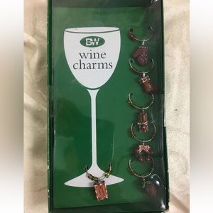 Boston Warehouse Christmas Holiday Wine Glass Charms‎
